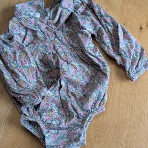 Floral Long Sleeve Kids One Piece